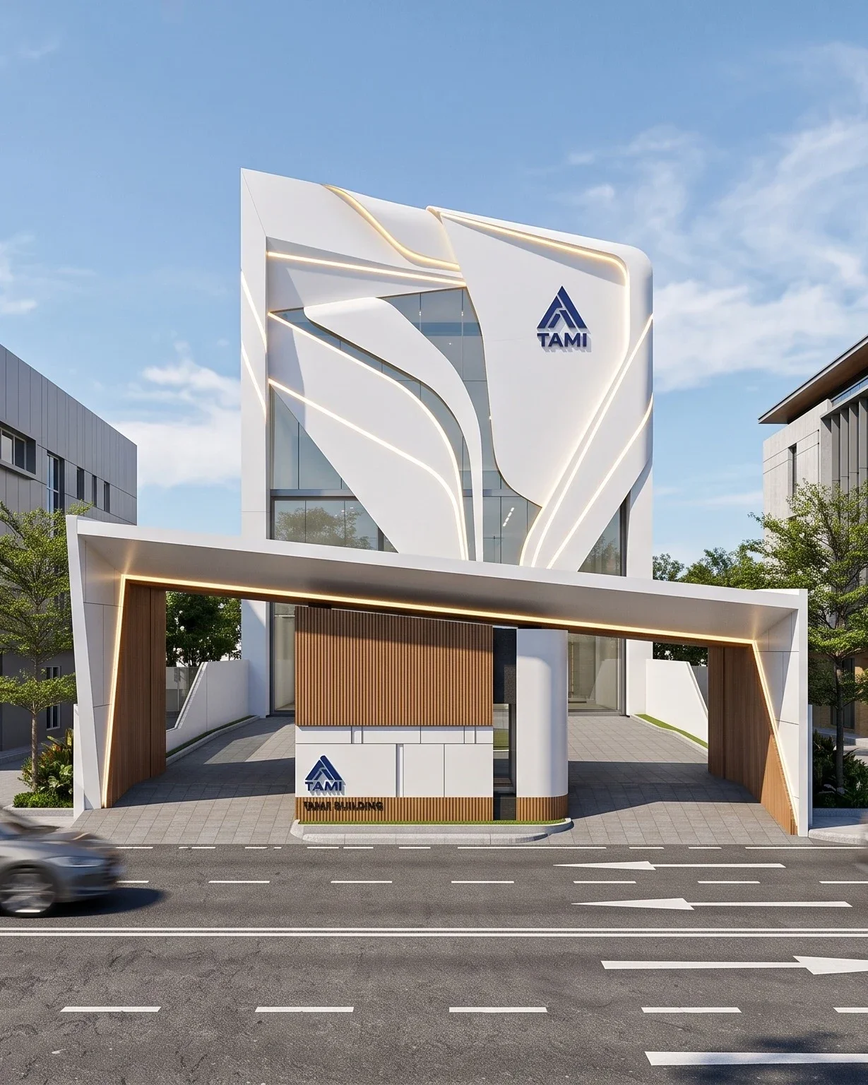Gedung Kantor Tami Building — Desain Bangunan 3